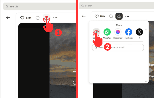 Copying Pinterest video link